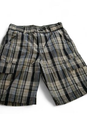 Boys Plaid Cargo Shorts - boys Casual Summer Shorts Sz 7
